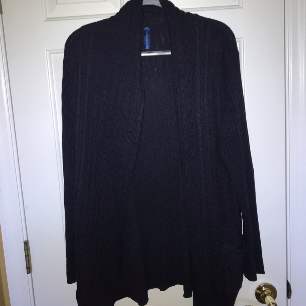 navy ribbed cardigan